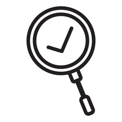 search icon with outline style black color