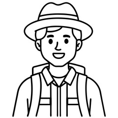 Tourist Guide vector illustration