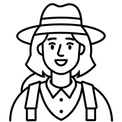 Tourist Guide vector illustration