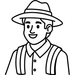 Tourist Guide vector illustration