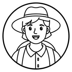Tourist Guide vector illustration