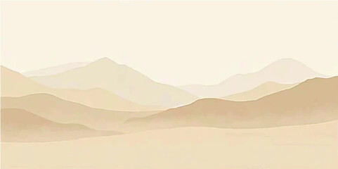 Light Yellow and Beige Landscape Design with Misty Hill Gradients

