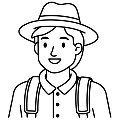 Tourist Guide vector illustration