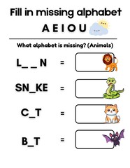 English Practice for AEIOU for children