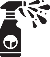 black spray bottle. a simple design.