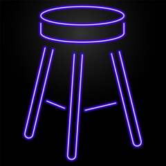 seat neon sign, modern glowing banner design, colorful modern design trends on black background. Vector illustration.