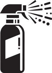 black spray bottle. a simple design.