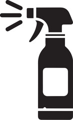 black spray bottle. a simple design.