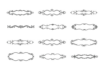 Ornate Decorative Frames And Borders Vector Set For Creative Projects Vector Illustration