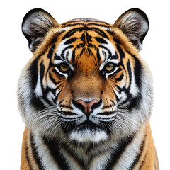 Tiger Close Up on Transparent Background