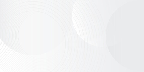 White geometric abstract background art overlap layer on bright space with lines effect decoration. graphic design element circles style concept for banner.
