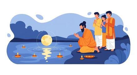 Fototapeta premium Divine Blessings on Guru Purnima