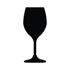 Empty wine and champagne glasses isolated on a white background, reflecting elegance and the clear anticipation of celebration wine glass silhouette icon vector illustration