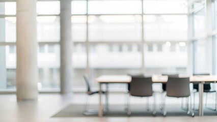 Fototapeta premium Abstract Corporate Seminar Room with Natural Light Diffusion