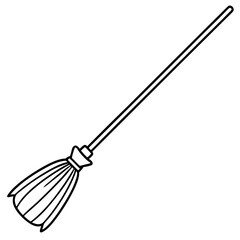 Clean Broom Line Art Icon