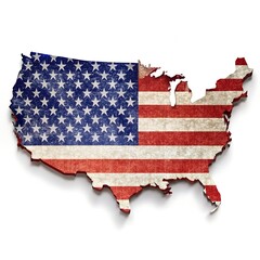 USA map filled with American flag colors
Creative map art for July 4th representation.