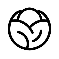 cabbage  icon is on white background