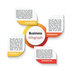 Four Step Business Process Infographic
