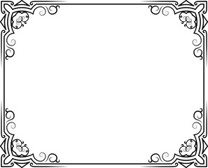 vintage ornate frame minimalist elegant element
