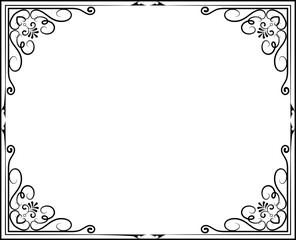 vintage ornate frame minimalist elegant element