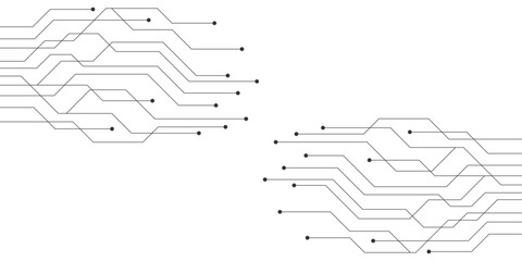 Abstract Circuit Board Design: Lines, Nodes, Connections, Technology, Innovation.