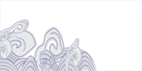 Japanese blue wave background vector. Wallpaper design with blue and white ocean wave pattern backdrop. Modern luxury oriental illustration for cover, banner, website, decor, border.