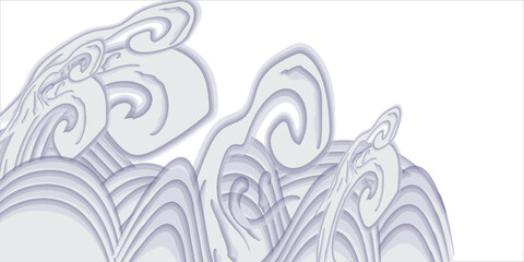 Japanese blue wave background vector. Wallpaper design with blue and white ocean wave pattern backdrop. Modern luxury oriental illustration for cover, banner, website, decor, border.