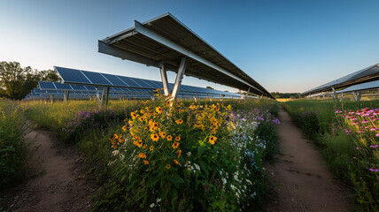 持続可能野草花咲くソーラーファーム