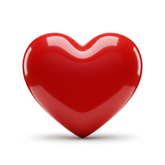 red heart isolated on white