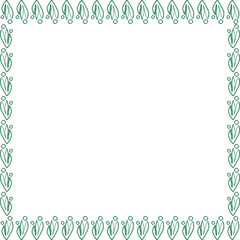 Obraz premium Summer meadow frame. Trendy botany graphic template. Grass empty frame box