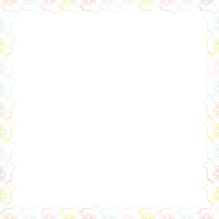 Lion frame. Savannah lion silhouette. Wildlife animal on white background border with empty space