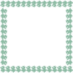 Plant branches mistletoe frame. Christmas plants empty frame box. Holy tree leaves