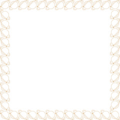 Saturn square frame. Hand drawn outer space template with empty space for your text. Astrology design