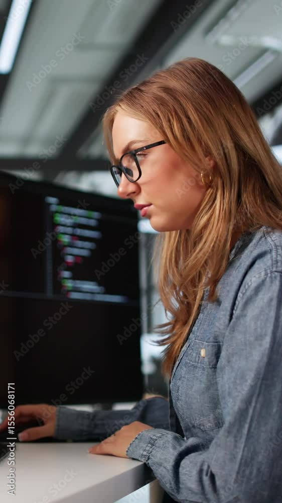 Poster Software Programmer Or Coder Woman