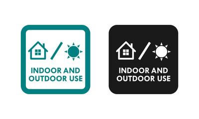 Indoor and outdoor use design badge template illustration