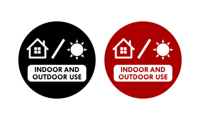 Indoor and outdoor use design badge template illustration
