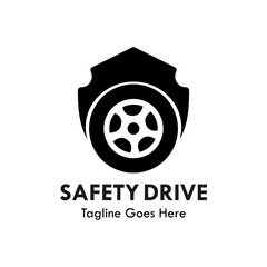 Protect driver or safety drive logo template illustration. suitable for driver insurance, security, mobile, emblem, icon, safety