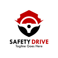 Protect driver or safety drive logo template illustration. suitable for driver insurance, security, mobile, emblem, icon, safety