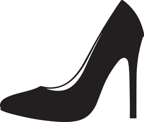 High Heel Fashion Shoe Black Silhouette | Classy Footwear Icon