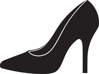 High Heel Fashion Shoe Black Silhouette | Classy Footwear Icon