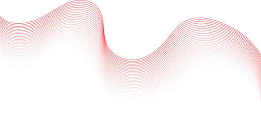 Abstract Red line wave background., Technology abstract lines on white background, Dynamic Flowing Lines and Technology Sound Pattern , frequency sound wave, twisted curve lines with blend effect.