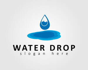 water drop illustration vector logo design for business company