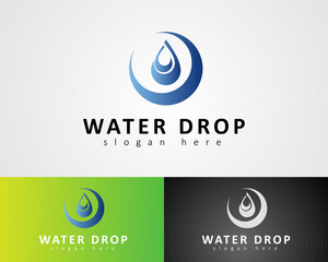 water drop logo design icon concept for company