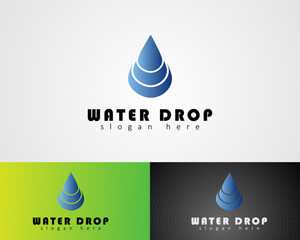 water drop logo design illustration business company concept