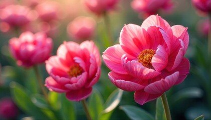 Fototapeta premium Spring Blossoms Vibrant Petals Unfurling in a Breathtaking Display of Natures Artistry