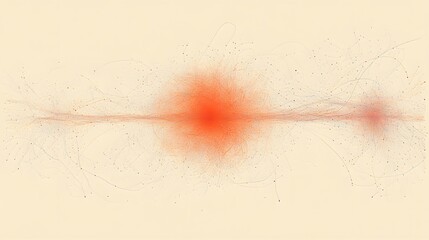 Abstract Orange and Blue Network Lines Connecting Points