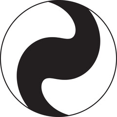 abstract black and white uncommon symbol design.