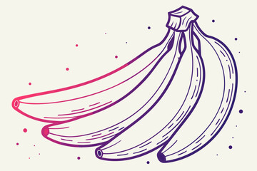 High Quality Vector Illustration of a Bunch of Bananas with Vibrant Colors