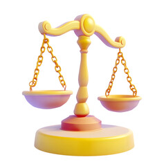 3d rendered illustration of a balance scale.
