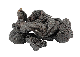 Dried prunes isolated on transparent background